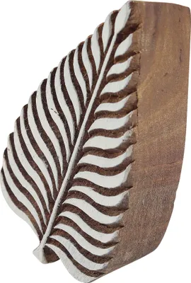 Produktbild von Stempel aus Holz - Blatt 01 - 9,5 cm - Holzstempel