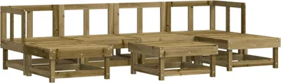 Produktbild von vidaXL 7-tlg. Garten-Lounge-Set Kiefernholz Imprägniert
