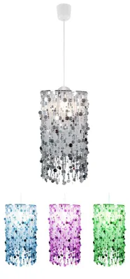 Produktbild von RGB LED Hängeleuchte, silber 27 cm