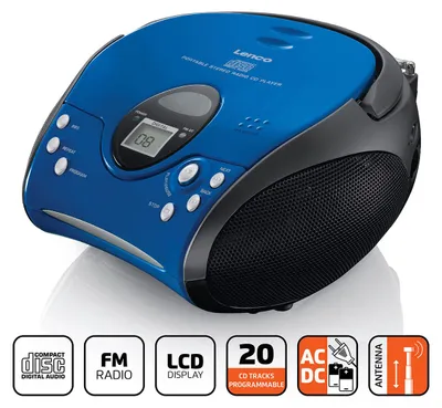 Zdjęcie produktu dla Lenco SCD-24 - Ghetto blaster - czarny, niebieski