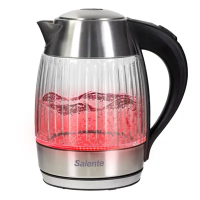 Obrázek produktu pro Salente StripeGlass, rychlovarná konvice 1,8 l, nerez/skleněná, červené podsvícení