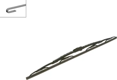 Produktbild von Bosch ECO 600 UC, Scheibenwischerblatt, Schwarz, 600 mm, Karton mit Aufhänger, 1 Stück(e)