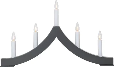 Produktbild von Star Trading 645-03, Leichte Dekorationsfigur, Grau, IP20, Weiß, 5 Glühbirne(n), E10