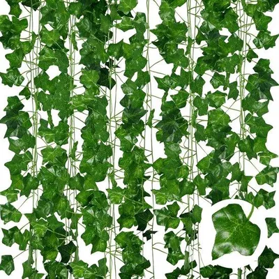 Image de Plantes grimpantes artificielles, lot de 6, 210 cm, pour l'intérieur et l'extérieur
