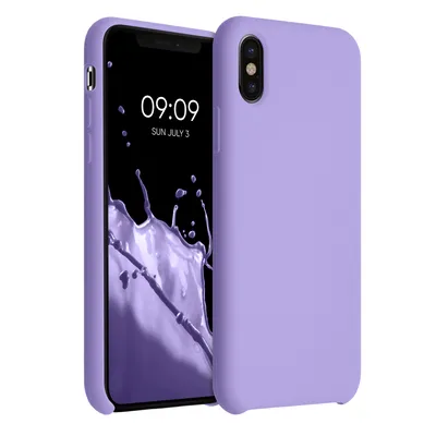 Obrázek produktu pro kwmobile pouzdro kompatibilní s pouzdrem pro Apple iPhone X - silikonové pouzdro na mobilní telefon - měkký povrch pouzdra na mobilní telefon - bezdrátové nabíjení - fialová barva