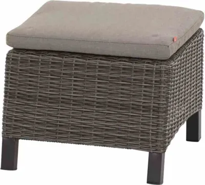 Produktbild von Corido Hocker, charcoal-grey Alu, Geflecht, inkl. Kissen