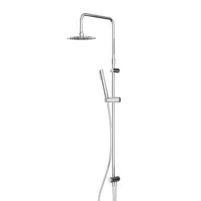 Produktbild von AM.PM Duschsystem ohne Armatur Regendusche Duschset ohne Thermostat mit Kopfbrause Handbrause Umsteller eckig Duschsäule für Badezimmer, Chrom
