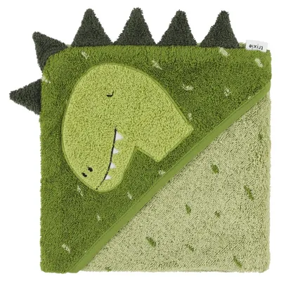 Image de Trixie Serviette à capuche en coton75x75cm Mr. Dino Serviette pour bébé