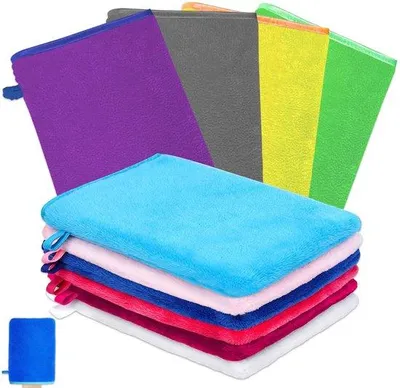 Productafbeelding van Set van 5 Zachte Washandjes voor Kinderen en Volwassenen