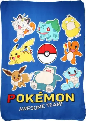Produktbild von Pokemon Pikachu und Freunde Kinder Fleecedecke leichte Kuscheldecke 100x140