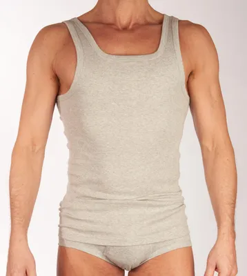Image de Dulcia débardeur basic Coton 1-1 rib grey hommes