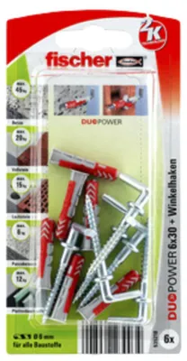 Produktbild von Dübel DUOPOWER 6X30 WH K DE