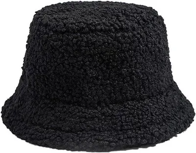 Immagine prodotto di Cappello invernale caldo da donna, nero, in Pelliccia sintetica