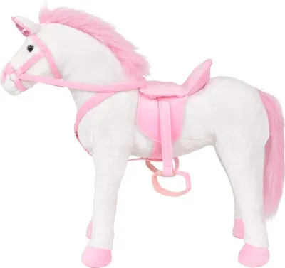 Produktbild von vidaXL Plüschtier Einhorn Stehend Plüsch Weiß und Rosa XXL