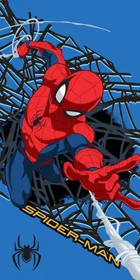 Zdjęcie produktu dla Ręcznik Spiderman, motyw pajęczyny, 70 x 140 cm, poliester