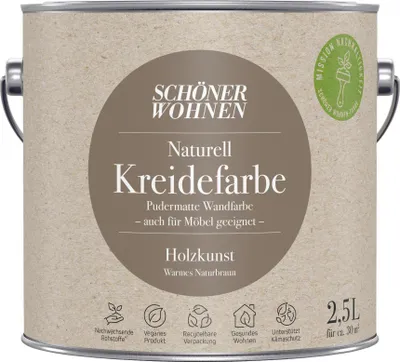 Produktbild von Schöner Wohnen Naturell Kreidefarbe 2,5 Ltr. Holzkunst warmes Naturbraun