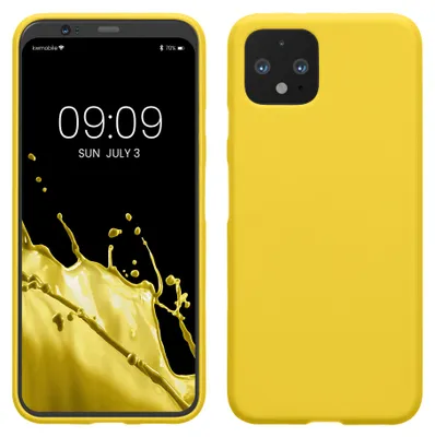 Produktbild von kwmobile Handyhülle für Google Pixel 4 Hülle - TPU Case - Kabelloses Laden - Schutzhülle Cover in Strahlend Gelb