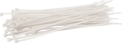 Produktbild von Kabelbinder weiss 200x3.6mm - 100 Stück Werkzeug Tooltech 66025
