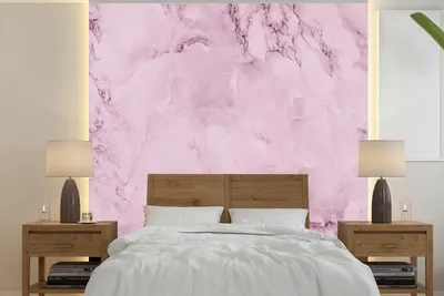 Produktbild von MuchoWow® Fototapete für Wohnzimmer oder Schlafzimmer Wandtapete Vinyl Motivtapete Marmor - Rosa - Luxus - 240x240 cm - Schlafzimmer-Tapete
