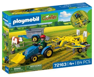 Image de PLAYMOBIL Country 72163 Petit tracteur avec andaineur a foin