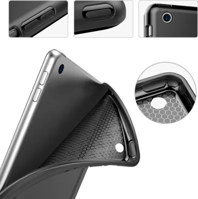 Image de eSTUFF - Étui à rabat pour tablette - polyuréthane thermoplastique (TPU) - noir - 7.9" - pour Apple iPad mini (6e génération) (ES682000-BULK)