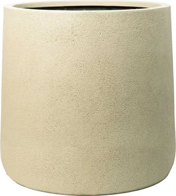 Produktbild von VIVANNO Pflanzkübel Fiberglas VEKRA Rund, Vesuvbeige matt - 55x50 cm