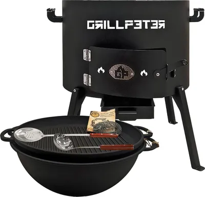 Produktbild von Utschak Nurlan Ø45 cm mit Kazan 18L Grilldeckel aus Gusseisen