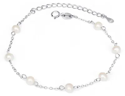 Image de Charmant bracelet en argent avec perles AGB784/21P