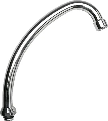 Obrázek produktu pro Výtoková trubice ve tvaru U pro nástěnné baterie chrom - 3/4" připojení 150 mm VYSOKÁ
