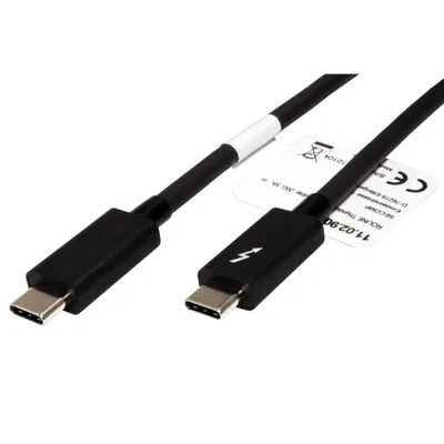 Obrázek produktu pro ROLINE Thunderbolt 3 Kabel, USB C(M) - USB C(M), 20Gb/s, PD 100W, černý, 1 m (11.02.9041)