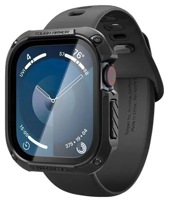 Obrázok produktu pre Spigen Tough Armor, Puzdro, Smartwatch, Čierna, Apple, Apple Watch 10 (46mm), Polykarbonát, Termoplastický polyuretán (TPU)