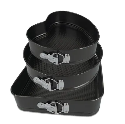 Produktbild von 3er Set Backformen Springform Herzform Rundform Kuchenform Backformen Backofen Kuchen