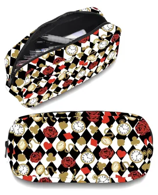 Productafbeelding van Pen Etui met Rits voor Kantoor en School, Wit