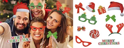 Produktbild von Selfie Weihnachten Weihnachtskarte Fotografie Set