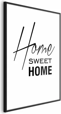 Produktbild von Posterpapier Poster - Black and White: Home Sweet Home 21x30 cm Text m-A-0876-ao-a