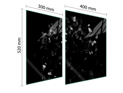 Produktbild von Glasschutzplatte Für Herd 70X52 Schwarz