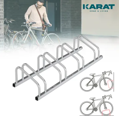 Produktbild von Fahrradständer Linus Mehrfachständer in verschiedenen Größen Silber 4 Fahrräder