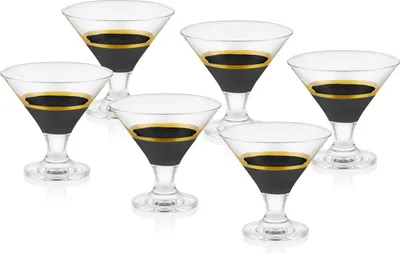 Produktbild von Hermia Concept, GLW0005, Eisbecher, Eisbecher-Set aus Glas (6-teilig), Schwarz, Glas, 9 x 8 x 8 cm