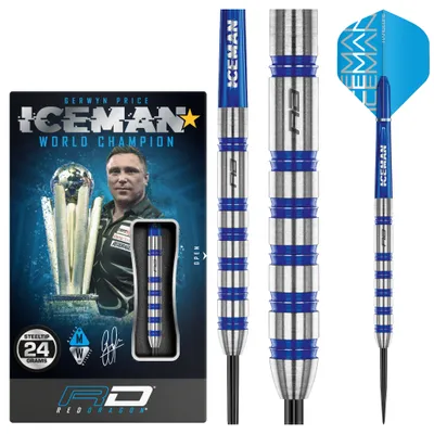 Produktbild von RED DRAGON Gerwyn Price Iceman Challenger 24 Gram Professional Tungsten Darts Set