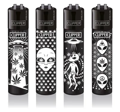 Produktbild von Clipper Feuerzeuge - 4er Set: 420 ALIENS #2