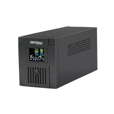 A black Kraft&Dele KD1929 UPS 1500VA LCD Notstromversorgung is shown against a white background.