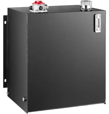 Imagen del producto de VEVOR - Depósito hidráulico de 25 galones, tanque de combustible de alta resistencia, depósito de acero para sistemas hidráulicos pesados, tanques de transferencia de gasolina, depósito hidráulico con filtro, indicador de temperatura, filtro y tapa de ventilación. Depósito hidráulico, 25 galones