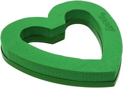 Produktbild von Steckschaum-Herz , klein, offen, Wassersp.,Durchm. 21 cm, Steckmasse, Steckmoos