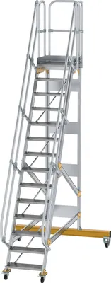 Produktbild von MUNK Plattformtreppe fahrbar 60° Stufenbreite 600mm 14 Stufen