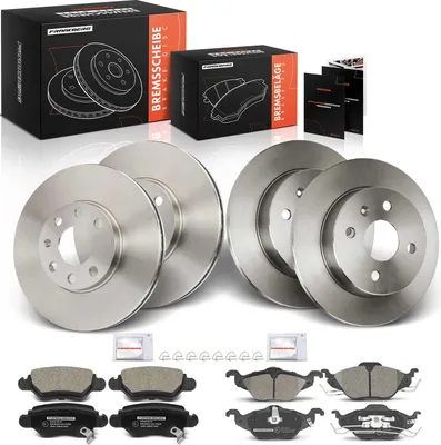 Obrázok produktu pre Frankberg 4x brzdové kotúče 8x brzdové doštičky predná náprava zadná náprava pre Opel Astra G Caravan CC Klasseic