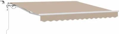 Produktbild von vidaXL Einziehbare Markise Beige 350 x 250 cm Polyester und Metall