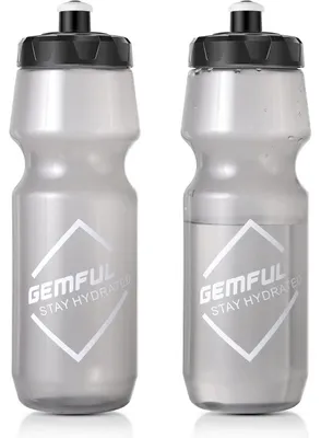 Produktbild von Fahrrad Trinkflasche 750ml BPA-frei Auslaufsicher Sportflasche 2er Set Klar/Grau