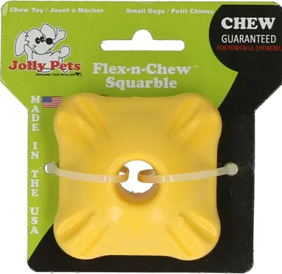 Produktbild von Jolly Flex-n-Chew Squarble Gelb Small Kauspielzeug für Hunde