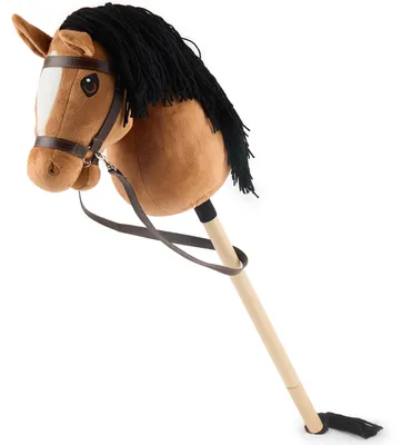 Produktbild von Bieco Hobby Horse Steckenpferd Fuchs - Größe S, mit Trense | abnehmbarer Stock & Schweif, für Springreiten, Dressur & Spielen | Hobby Horse Pferde