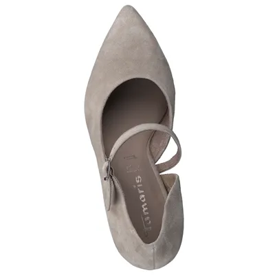 Produktbild von Tamaris Damen Pumps Riemchen Schließe High Heel Leder 1-22417-29, Größe:38 EU, Farbe:Beige